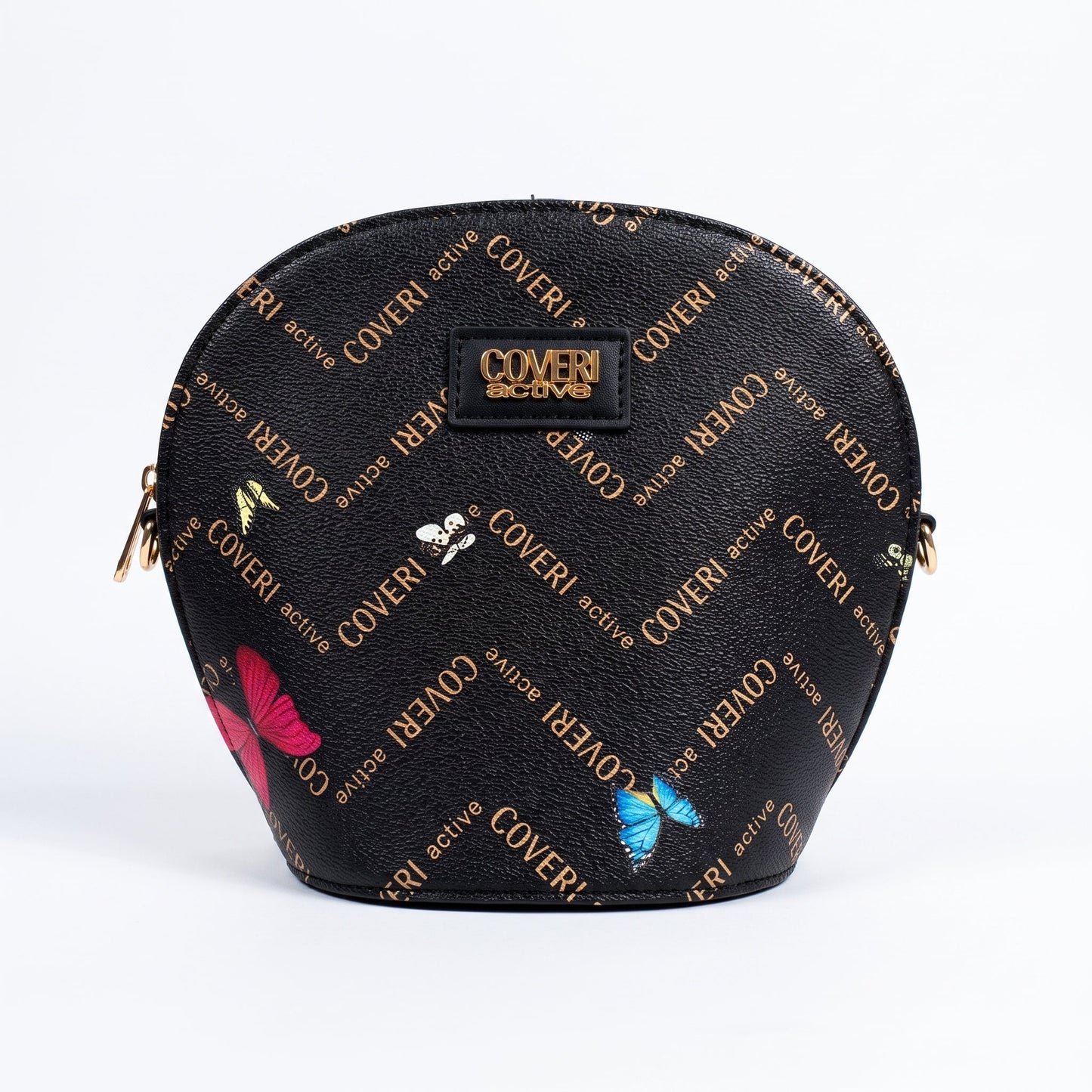 Coveri Active Borsa a Tracolla Tonda, Monogram con Farfalle
