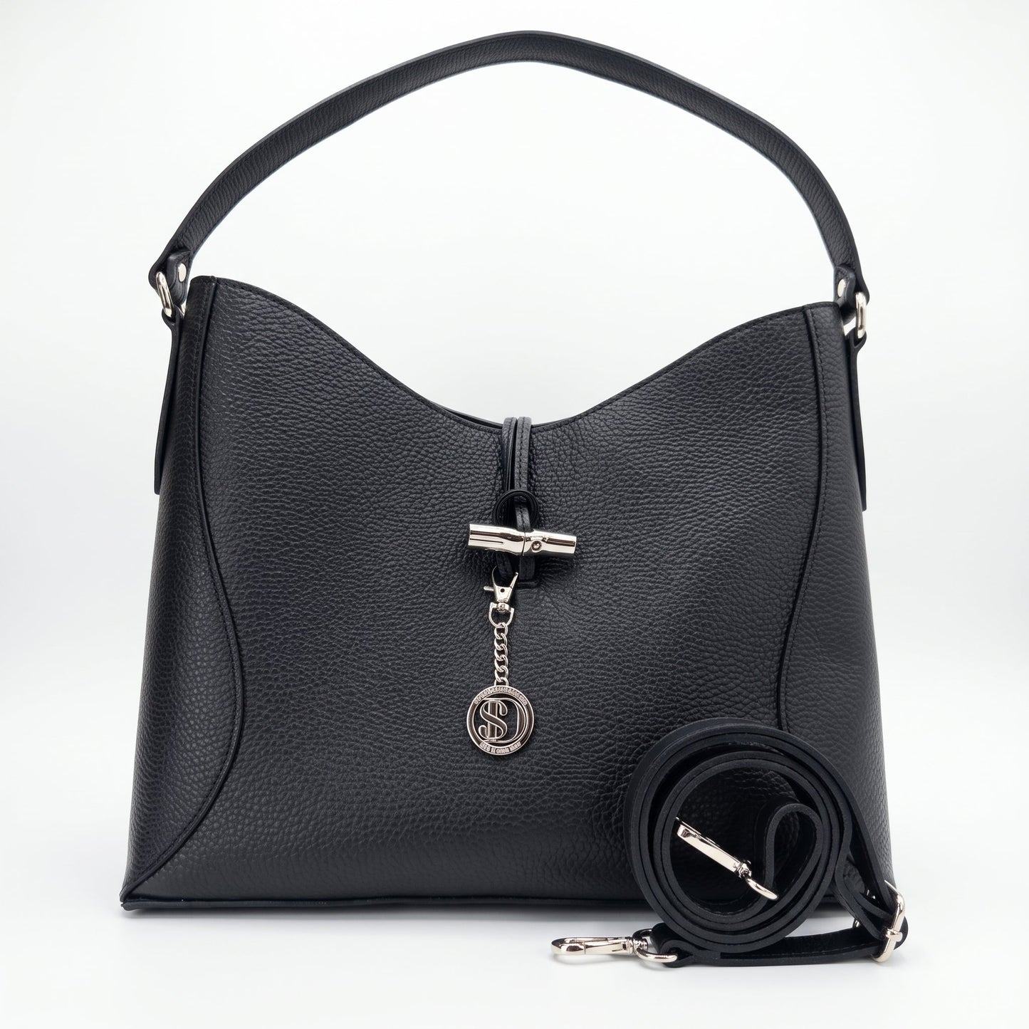 Stile Donna Bags - Lorenza Borsa a Tracolla Grande in Vera Pelle
