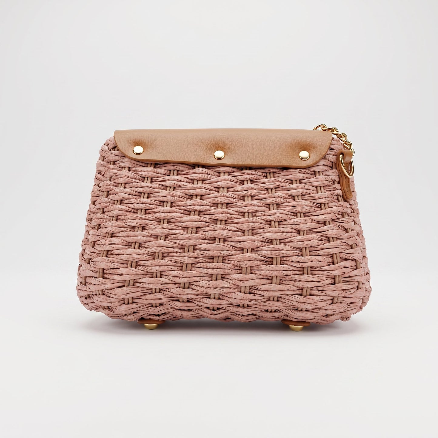 Stile Donna Bags - Borsa a Tracolla in Rafia con Patta