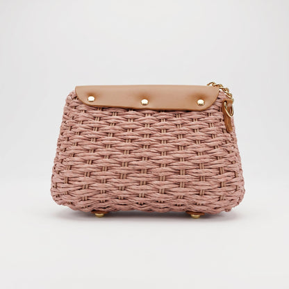 Stile Donna Bags - Borsa a Tracolla in Rafia con Patta
