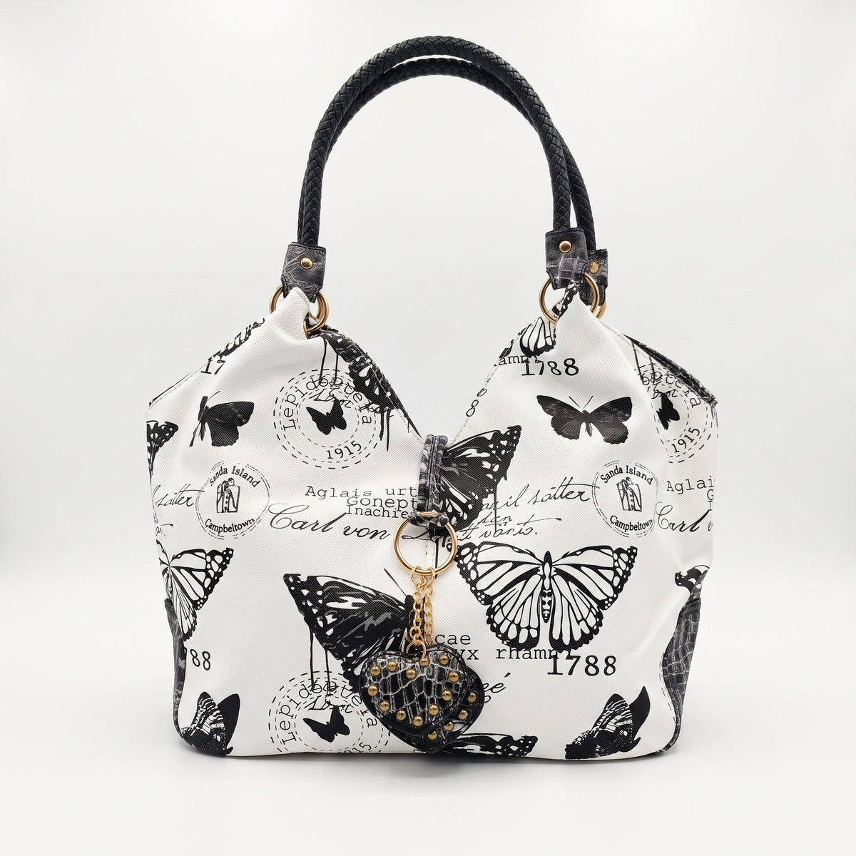 Stile Donna Bags - Adelina Butterfly Canvas Handbag