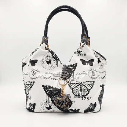 Stile Donna Bags - Adelina Butterfly Canvas Handbag