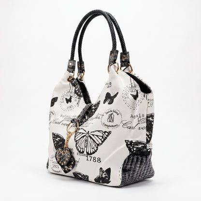Stile Donna Bags - Adelina Butterfly Canvas Handbag