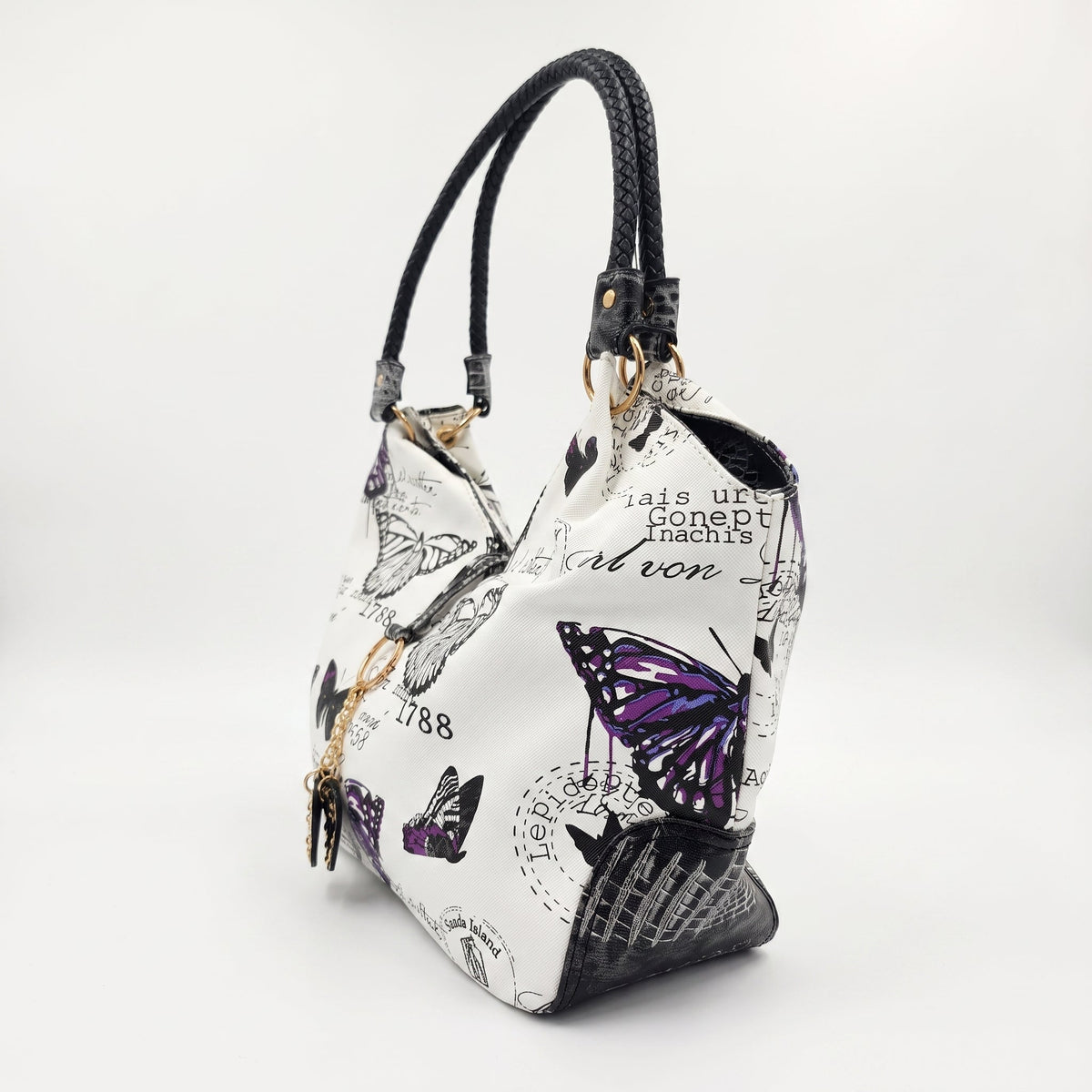 Stile Donna Bags - Adelina Butterfly Canvas Handbag