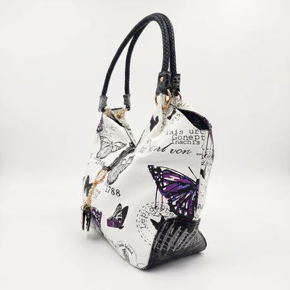 Stile Donna Bags - Adelina Butterfly Canvas Handbag