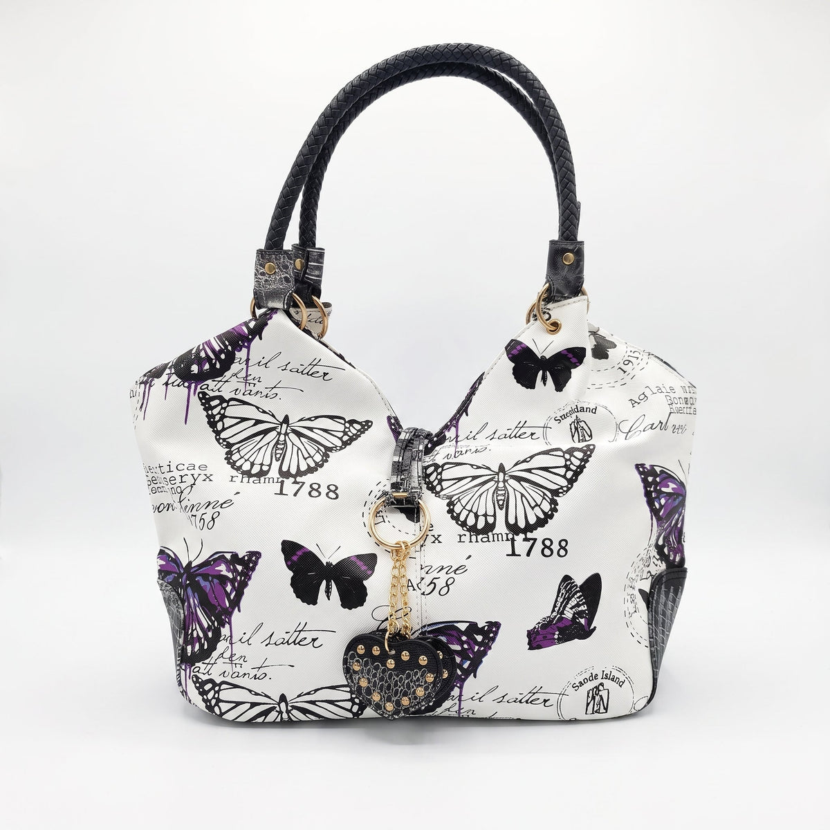 Stile Donna Bags - Adelina Butterfly Canvas Handbag