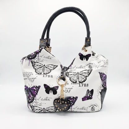 Stile Donna Bags - Adelina Butterfly Canvas Handbag