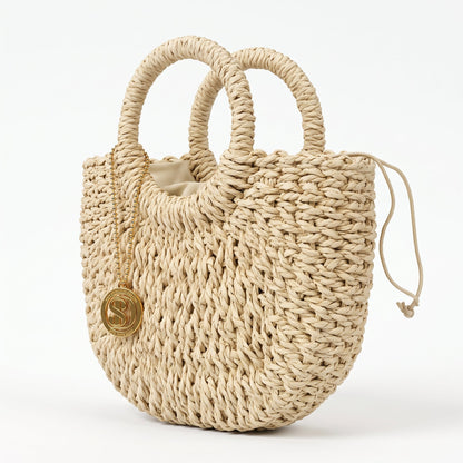 Stile Donna Bags - Alessia Borsa Semilunare in Rafia