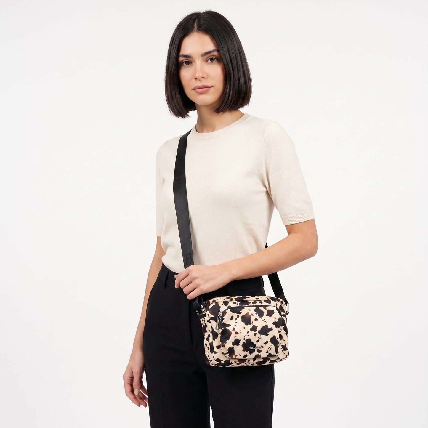 Coconuda Borsa Zebrata in Nylon con Stampa Animalier