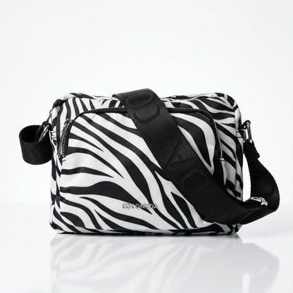 Coconuda Borsa Zebrata in Nylon con Stampa Animalier