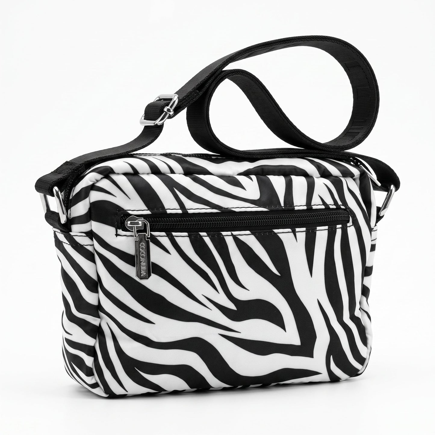 Coconuda Borsa Zebrata in Nylon con Stampa Animalier