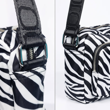 Coconuda Borsa Zebrata in Nylon con Stampa Animalier