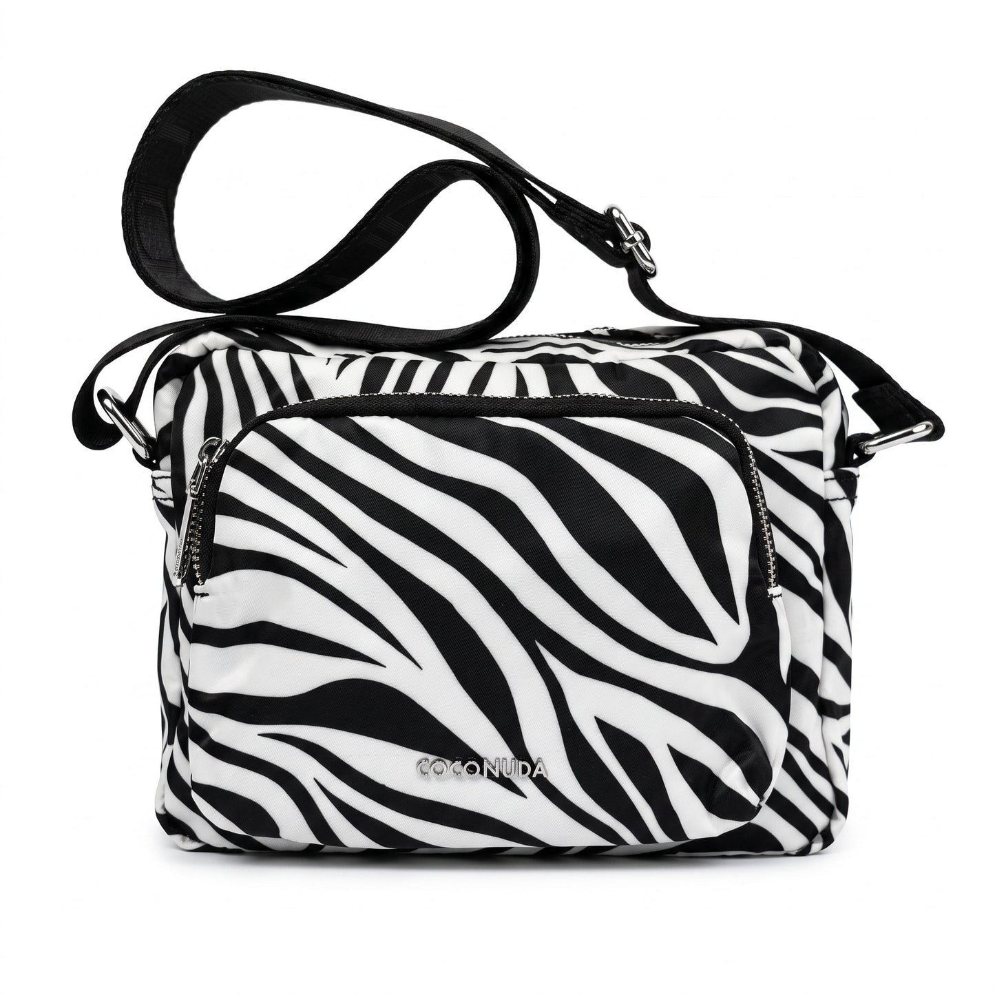 Coconuda Borsa Zebrata in Nylon con Stampa Animalier