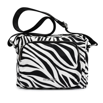Coconuda Borsa Zebrata in Nylon con Stampa Animalier