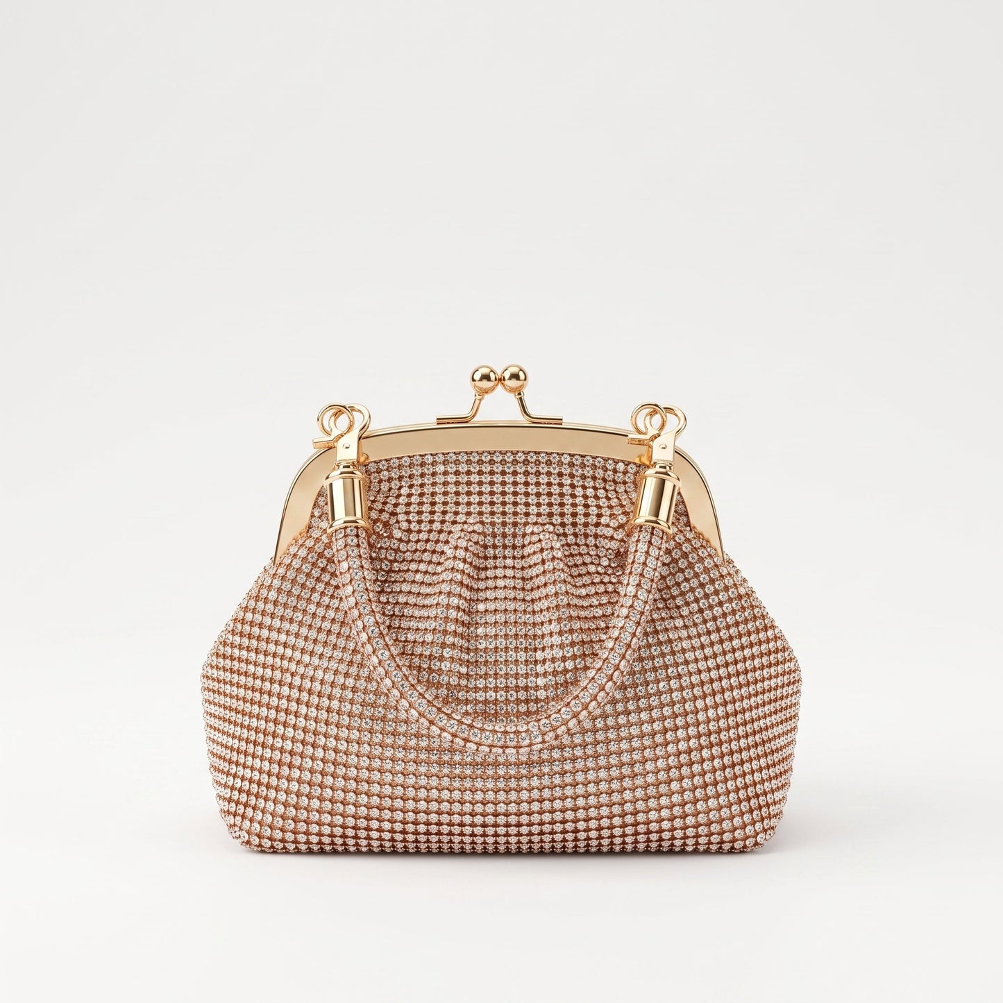 Stile Donna Bags - Borsa da Sera in Mesh di Strass Argento