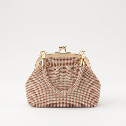 Stile Donna Bags - Borsa da Sera in Mesh di Strass Argento