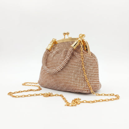 Stile Donna Bags - Borsa da Sera in Mesh di Strass Argento