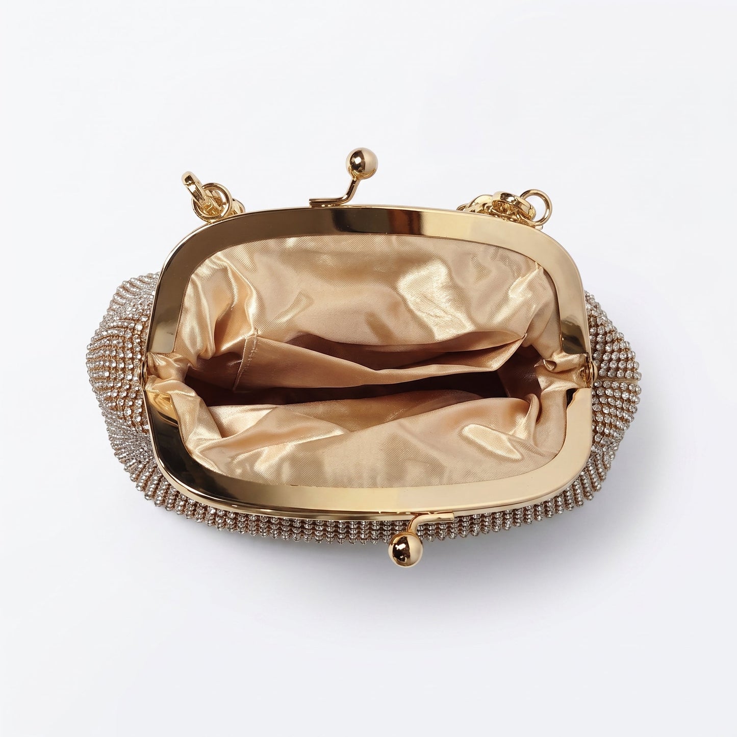 Stile Donna Bags - Borsa da Sera in Mesh di Strass Argento