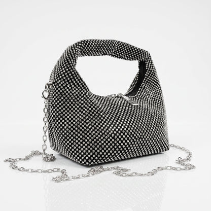 Stile Donna Bags - Borsa da Sera in Mesh di Strass Oro