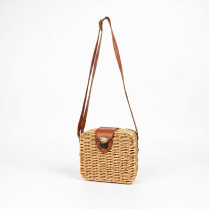 Stile Donna Bags - Borsa a Scatola in Paglia