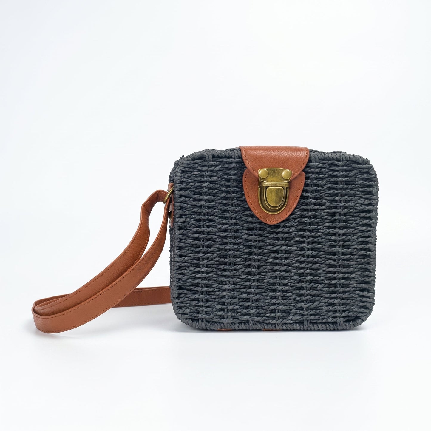 Stile Donna Bags - Borsa a Scatola in Paglia