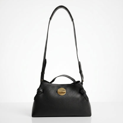 Stile Donna Bags - Livia Borsa in Vera Pelle con Disco Oro