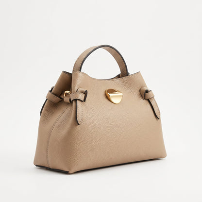 Stile Donna Bags - Livia Borsa in Vera Pelle con Disco Oro