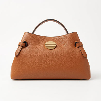 Stile Donna Bags - Livia Borsa in Vera Pelle con Disco Oro