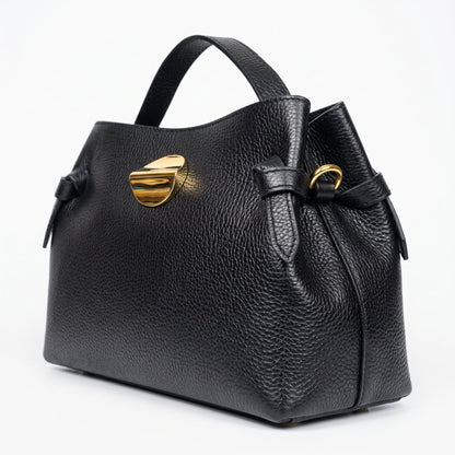 Stile Donna Bags - Livia Borsa in Vera Pelle con Disco Oro