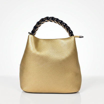 Stile Donna Bags - Borsa Secchiello Manico Intrecciato