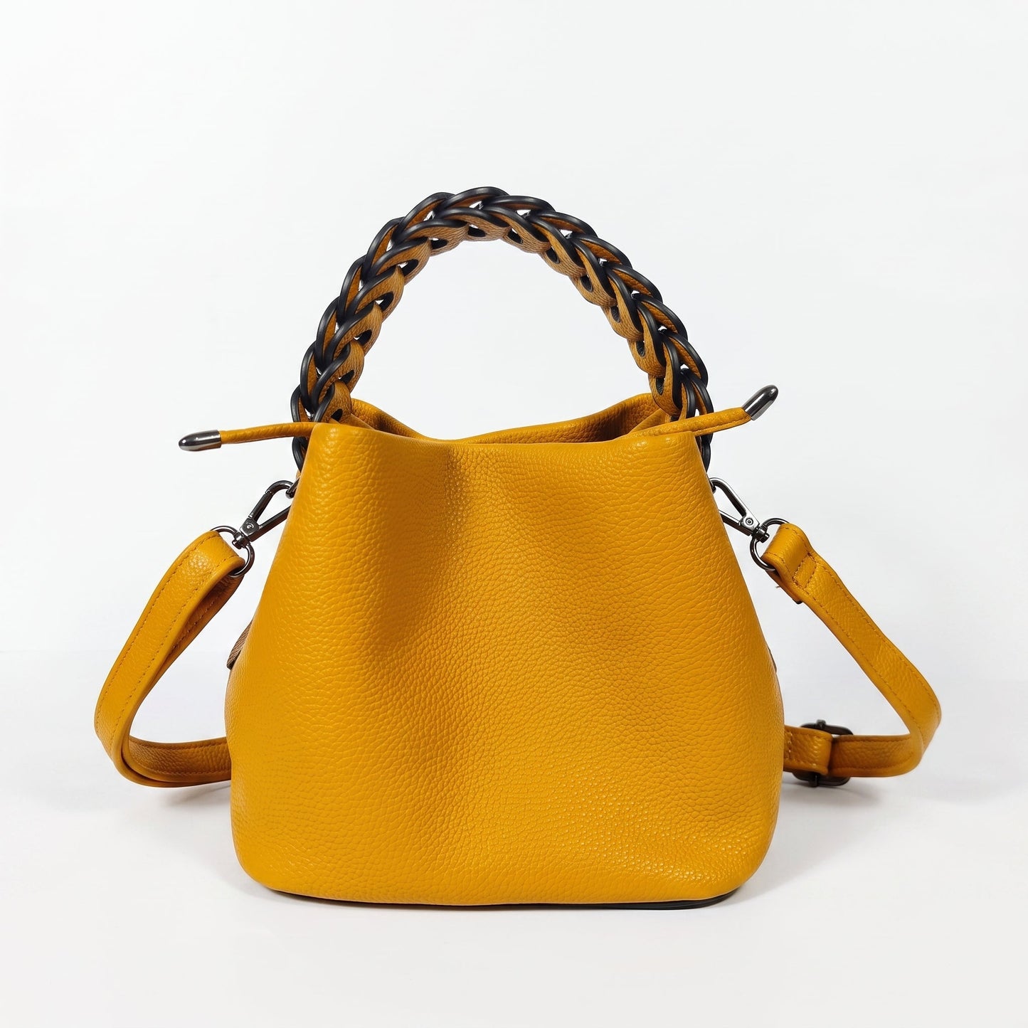 Stile Donna Bags - Borsa Secchiello Manico Intrecciato