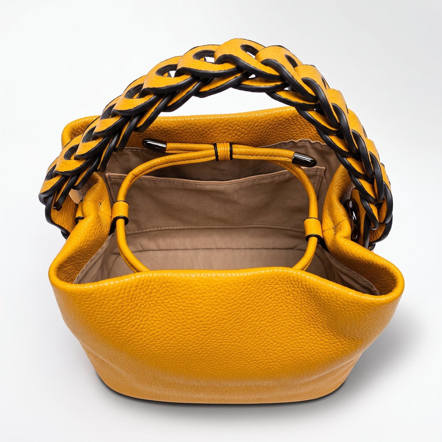 Stile Donna Bags - Borsa Secchiello Manico Intrecciato