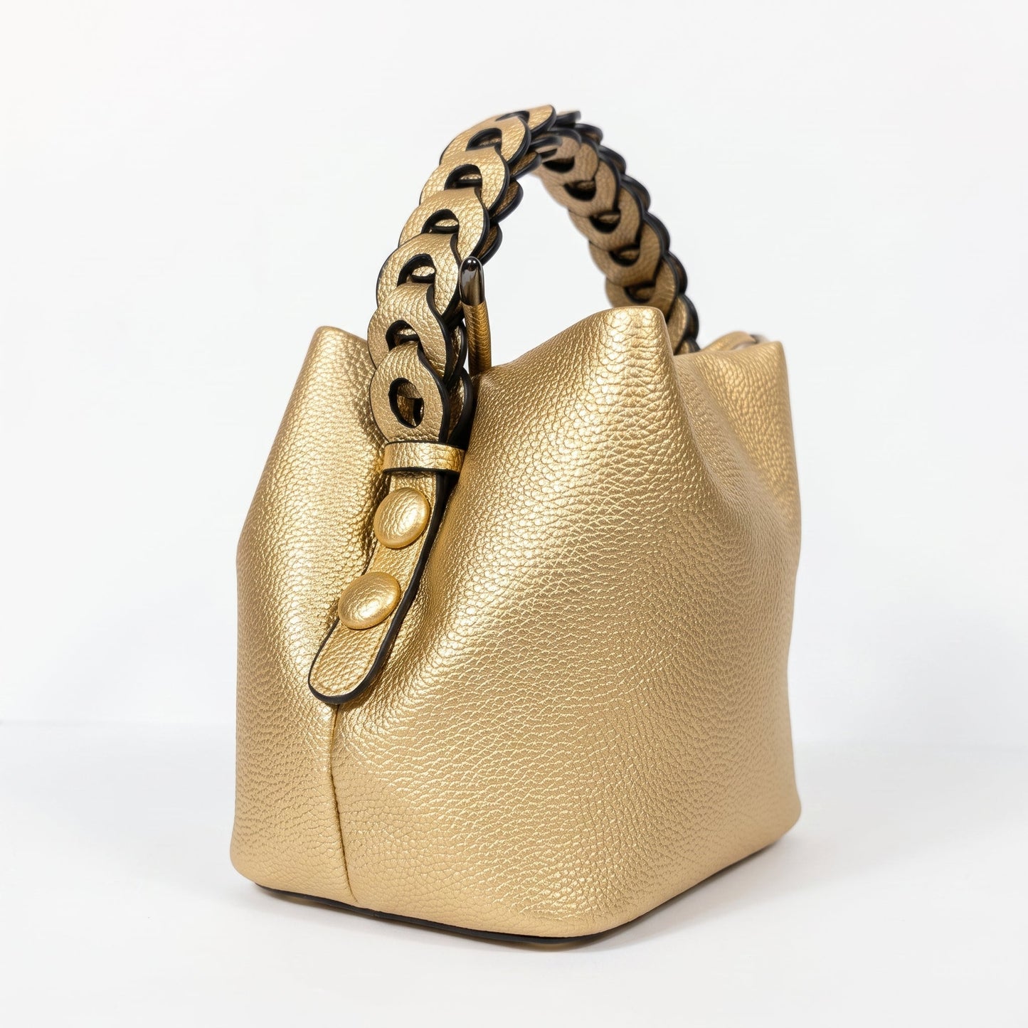Stile Donna Bags - Borsa Secchiello Manico Intrecciato
