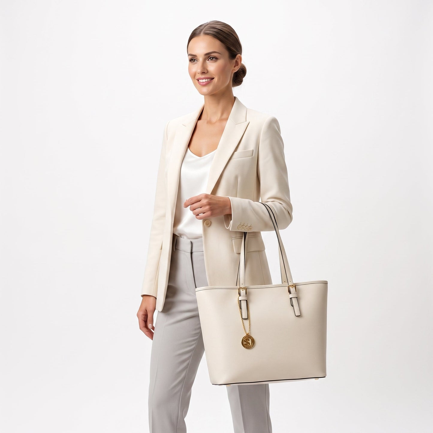 Stile Donna Bags - Serena Borsa Shopper in Pelle Saffiano