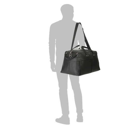 Leather Travel Bag with Shoulder Strap