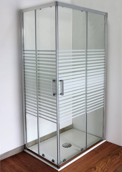 Box doccia angolare Style 70x100x190cm in cristallo serigrafato 6 mm