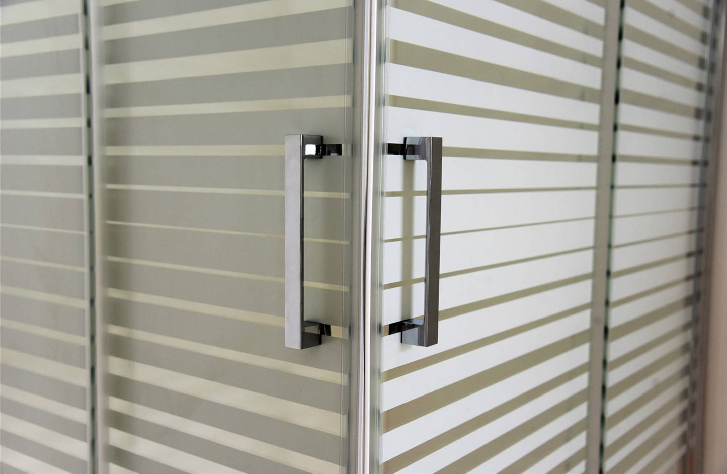 Box doccia angolare Style profilo cromato 140x140cm da 6mm in cristallo serigrafato