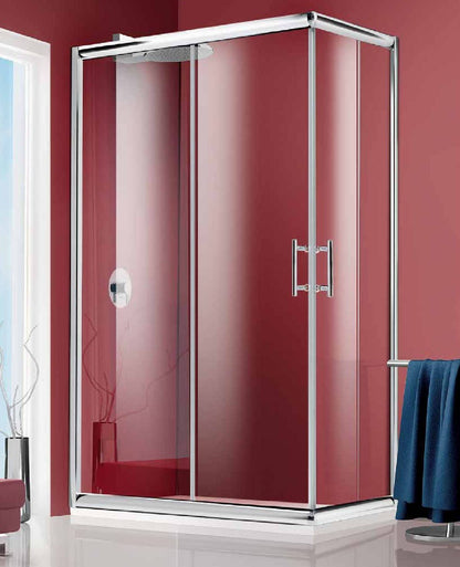 Box doccia Bolle in cristallo trasparente 90x90cm angolare