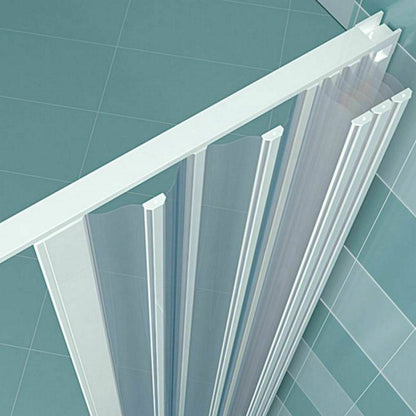 Box doccia rettangolare Luna 80x90 cm in PVC a soffietto — equilibrio perfetto, Made in Italy