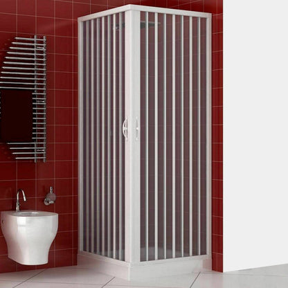 Box doccia rettangolare Luna 80x90 cm in PVC a soffietto — equilibrio perfetto, Made in Italy