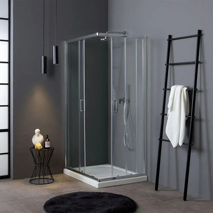 Box doccia Lunario profilo cromato trasparente 70x90cm da 4mm