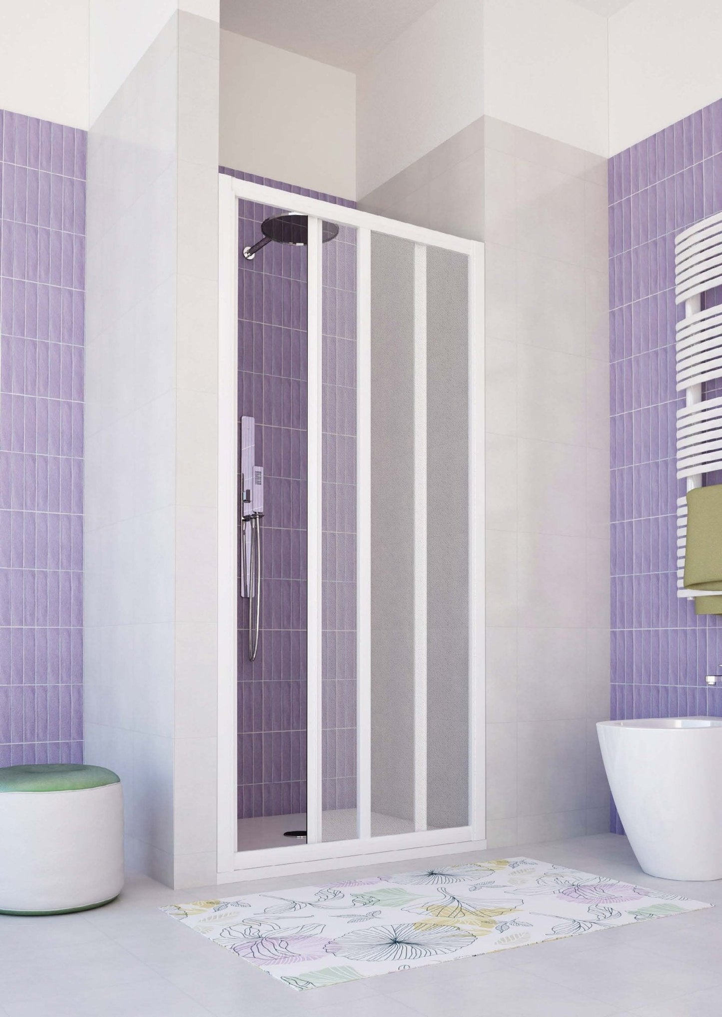 Box doccia nicchia Iris 110 in pvc apertura laterale