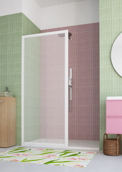 Box doccia nicchia Tulipano 80 in pvc Anta fissa