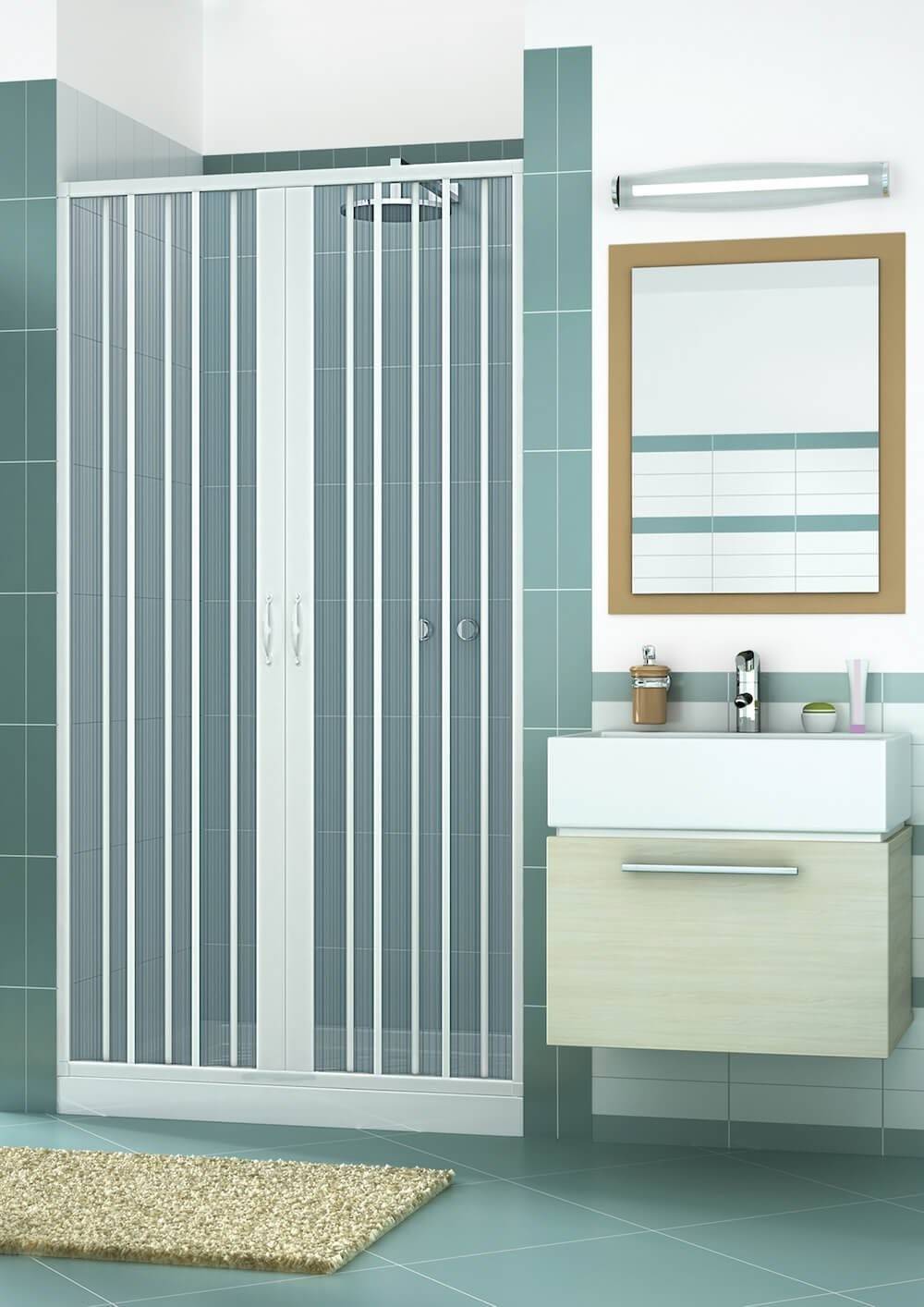 Box doccia nicchia Vergine 100cm in PVC con apertura centrale