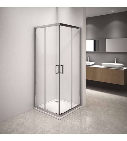Box doccia Style profilo cromato trasparente 75x75cm da 6mm
