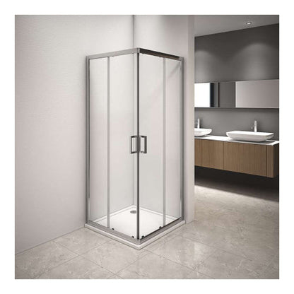 Box doccia Style profilo cromato trasparente 120x120cm da 6mm