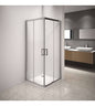 Style shower enclosure with chrome profile, clear glass, 100x100cm, 6mm thick