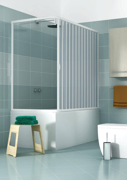 Box sopravasca Galassia 70x150 cm in PVC a soffietto laterale — 1 anta, Made in Italy