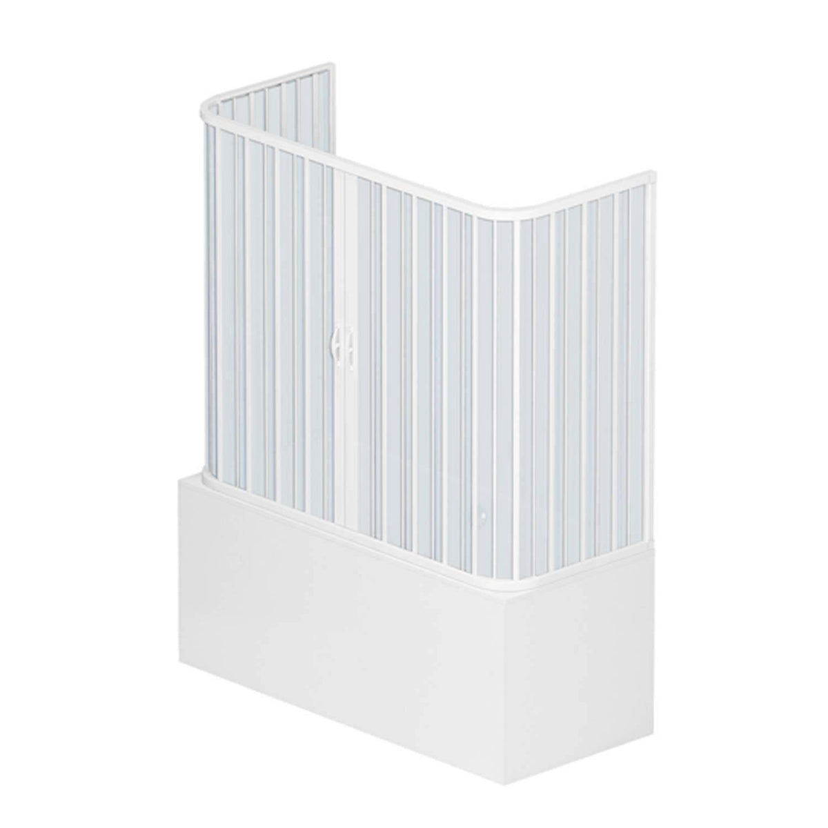 Nicla over-bath shower screen 3 sides 70x160x70cm with central opening