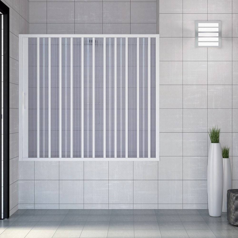 Nina over-bath screen, wall-mounted, 2-door, 160cm, side opening